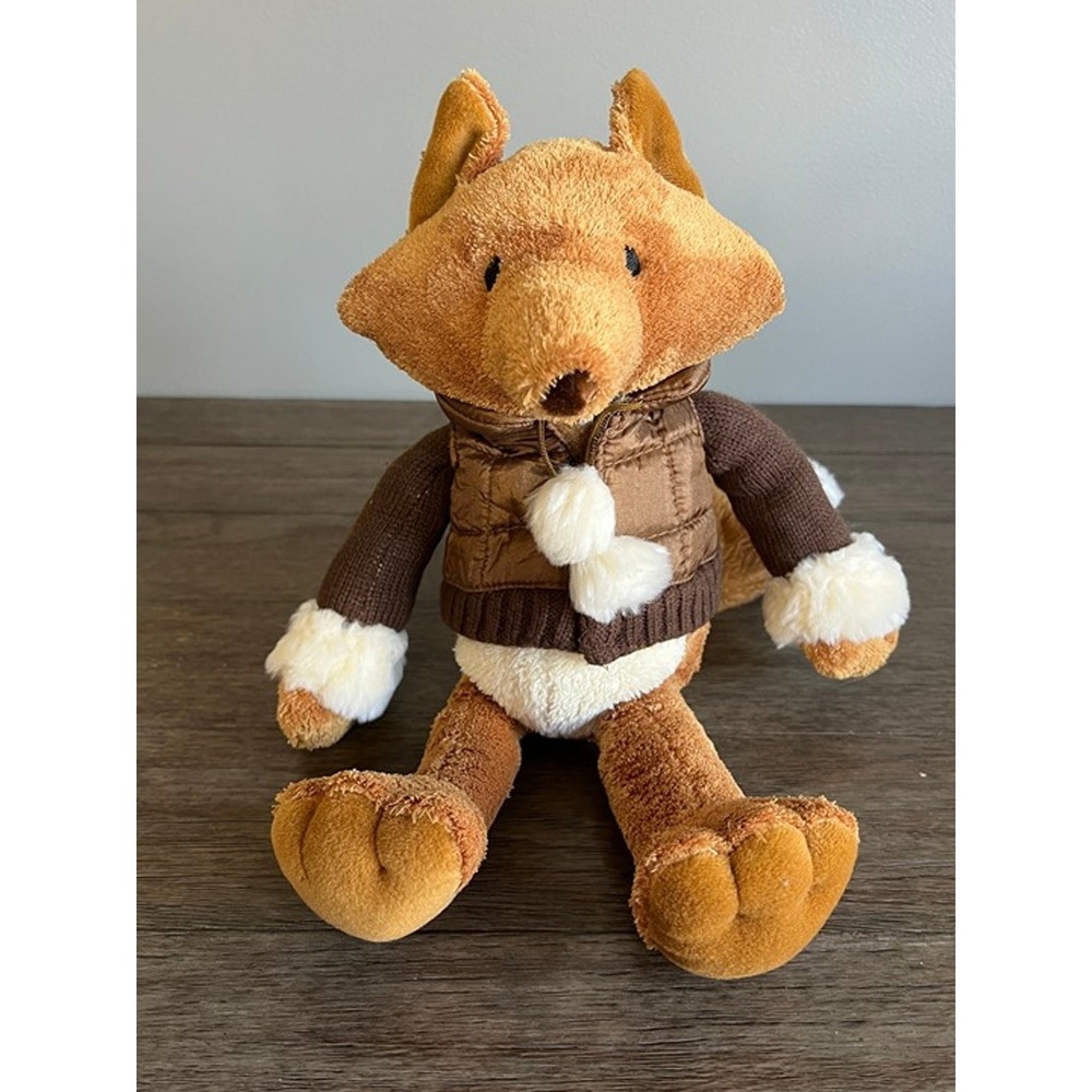 Bath & Body Works Hickory the Fox Plush Stuffed Animal Brown Puffer Vest Winter